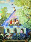Boris Kustodiev Blue House Germany oil painting artist